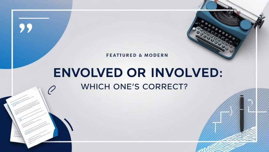 Envolved or Involved: Which One’s Correct? - English Summa